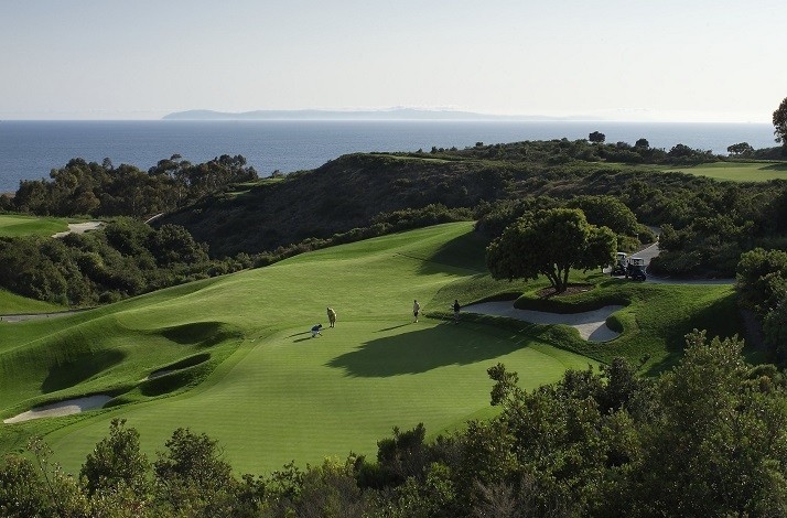 View at Pelican Hill’s golf courses landscape.