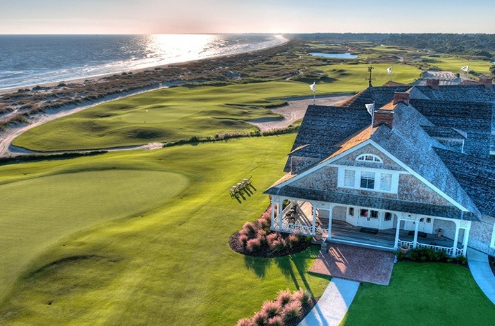 View at Kiawah Island Golf Resort coastline located on a beautiful barrier island just a few miles from historic Charleston, South Carolina.