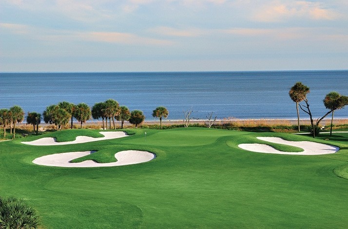 Seaview from a golf course at one of the finest resort destinations in the world, Palmetto Dunes Oceanfront Resort.