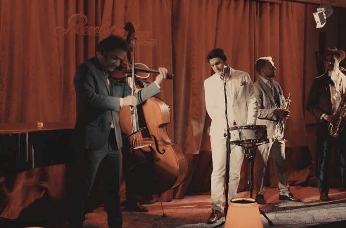 Jazz & Swing Band ‘The Art Society’ performing on stage at Madrid's Club Matador.